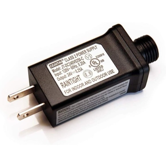 24V LED Christmas Tree & Strip Light Adapter – Class 2 Power Supply (JT-DC240V02 - Picture 1 of 8